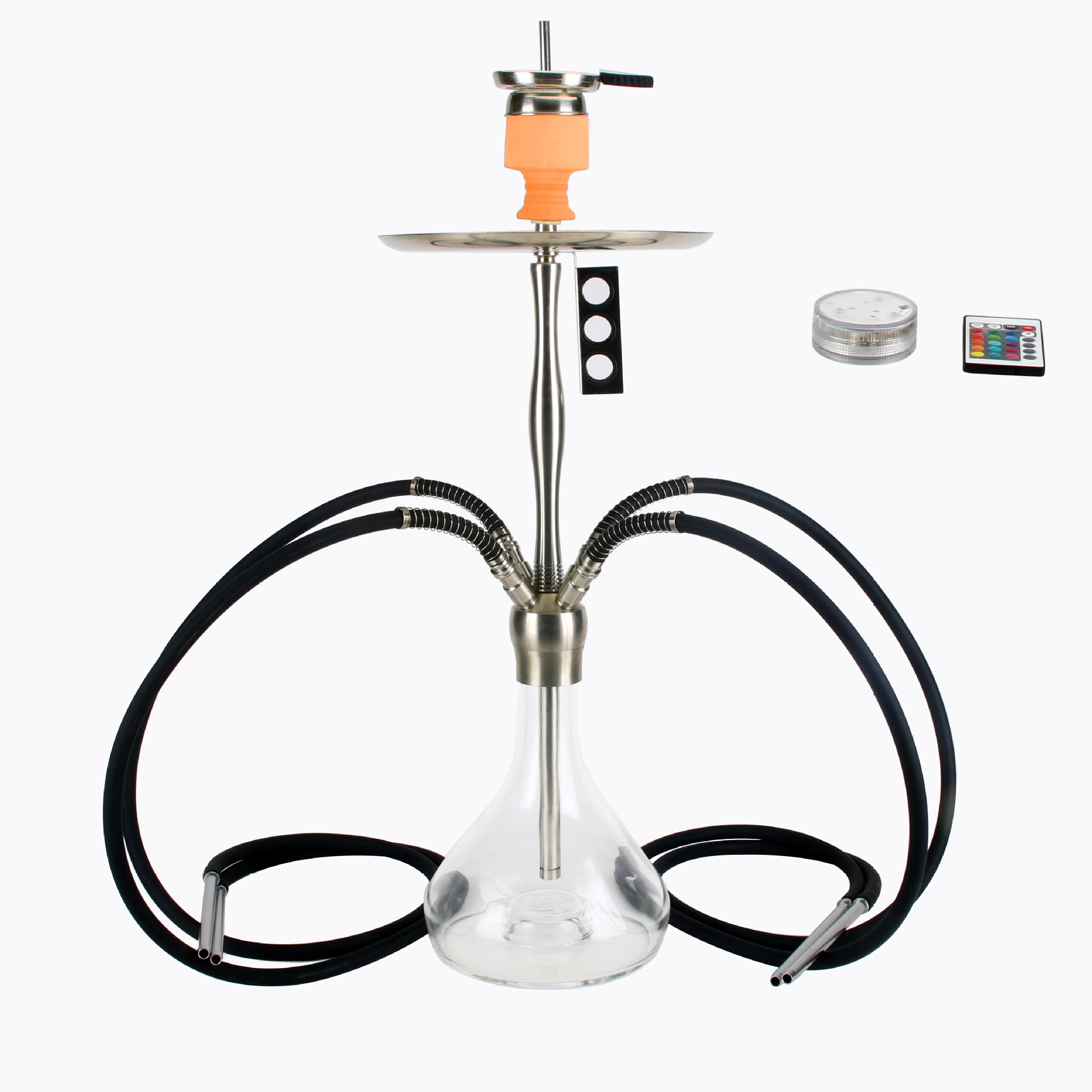 4 hoses shisha bar edelstahl hookah pipe stainless steel hookah