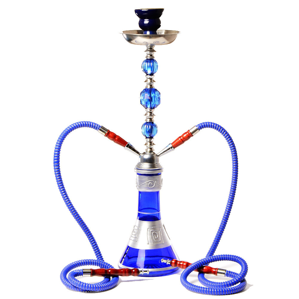 custom Shisha Hookah Middle Size Double Pipe Metal Plastic Glass hubbly bubbly hookah