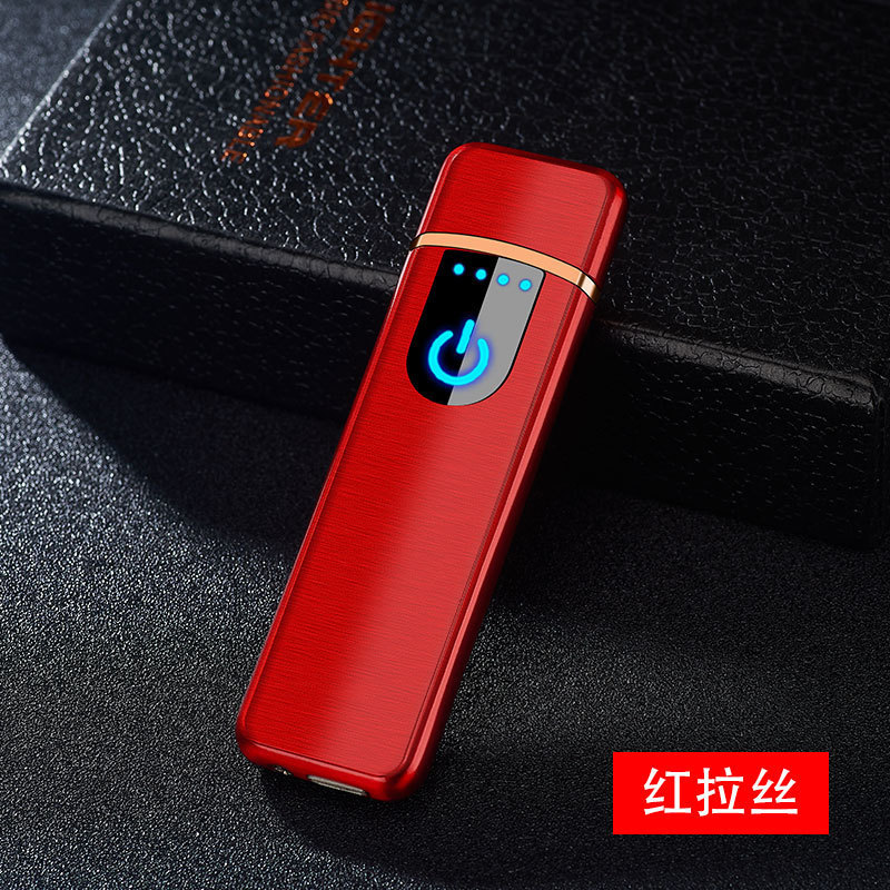 Custom Logo Electric Lighter USB Chargeable Metal and Zinc Alloy Modern Design Heat Coil for Cigarette for Camping