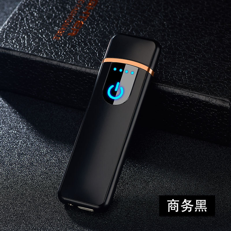 Custom Logo Electric Lighter USB Chargeable Metal and Zinc Alloy Modern Design Heat Coil for Cigarette for Camping