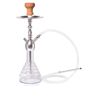 Shisha Hookah straight type big Size Metal Plastic Glass shisha hookah led light base