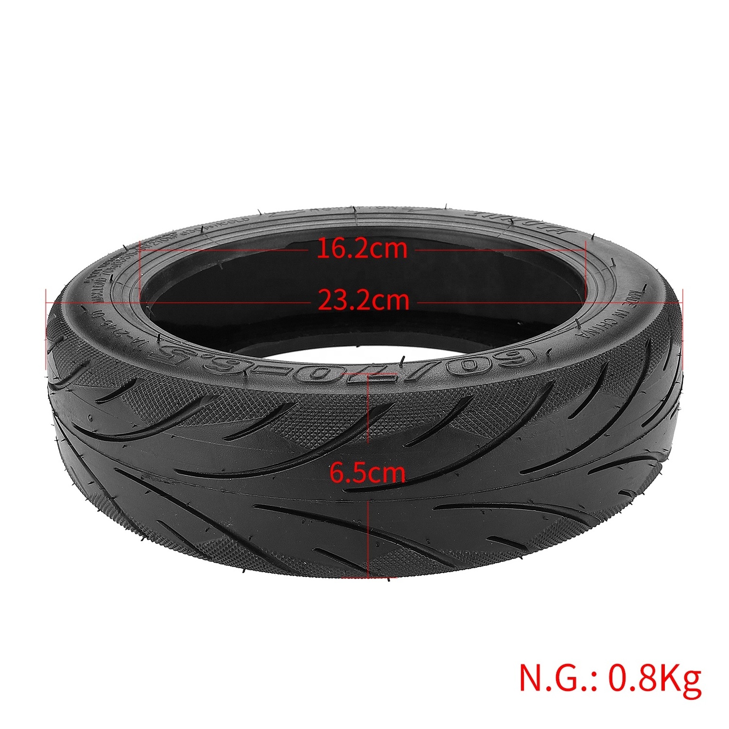 10 Inch Innova 60/70-6.5 Self-Repairing Run-Flat Tire/Puncture Proof Tyre with Valve for Ninebot Max G30 E Scooter Tyre Part