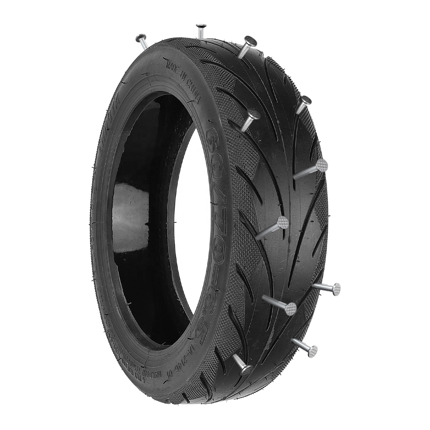 10 Inch Innova 60/70-6.5 Self-Repairing Run-Flat Tire/Puncture Proof Tyre with Valve for Ninebot Max G30 E Scooter Tyre Part