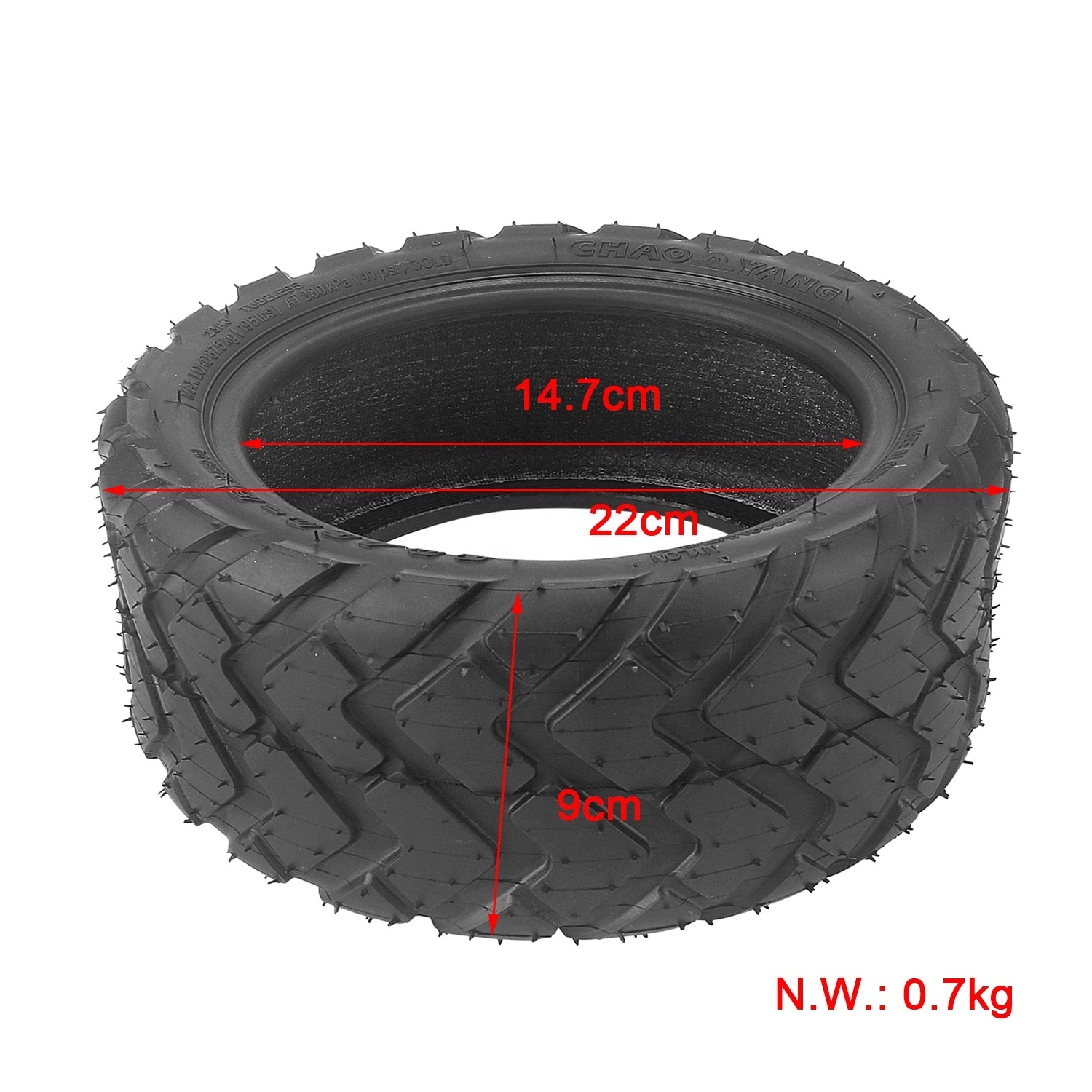 10 Inch Scooter Tyre CHAOYANG 80/60-6 Thickened Vacuum Tyre for E Scooter and Balance Bike Tubeless Tire