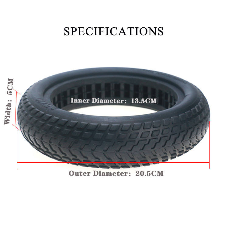 8.5 Inch Vacuum Solid Tyre for M365 Xiao mi Scooter/8 1/2*2 Avoid Pneumatic  Damping Tire/M365 Non-Pneumatic Rubber Hollow Tyre