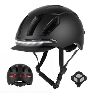 Smart Helmet with Wireless Handlebar Remote Control Gear Connected Front And Rear Led Light Turn Signal Bicycle Helmet M365 Part