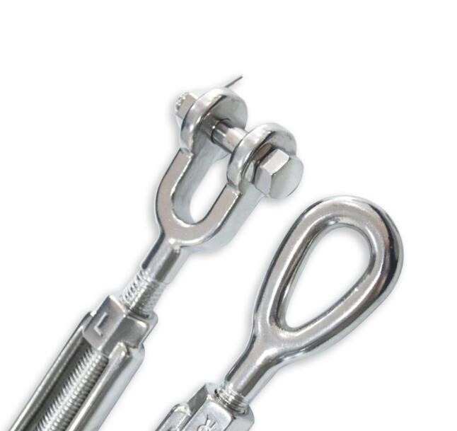 Stainless Steel 316 Turnbuckle M20 M24 Wire Rope Tension with Eye and Jaw