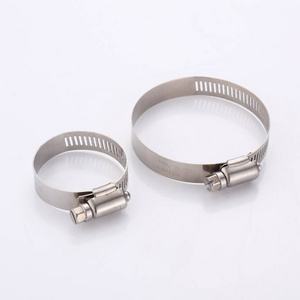 ss304 hose clamp american hose clamp Standard stainless steel pipe clamp in auto parts fasteners use Hydraulic Water