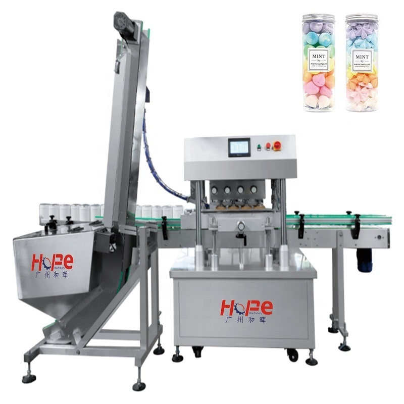 High Speed Automatic 8 Wheels Bottle Screw Capping Machine With Capping Elevator And Feeder