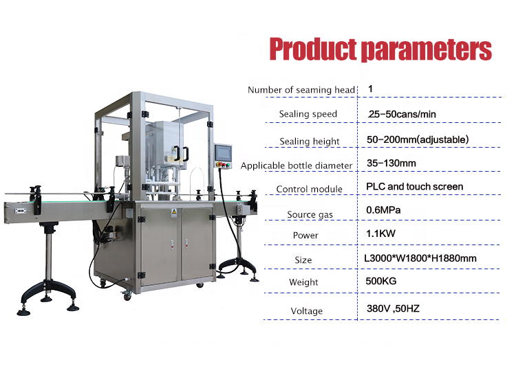 High Speed Automatic Canning Tuna Fish Food Powder Sealer Machine Tin Can Seaming Machine