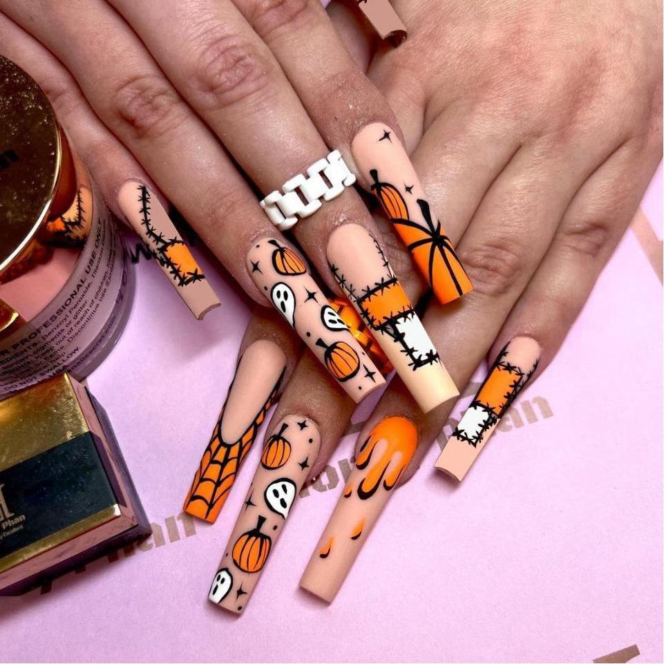 Ladybird Artificial Fingernails Ons French Tip Medium Length Glue Bulk Hight Quality Custom Logo Glamnetic Press On Nails