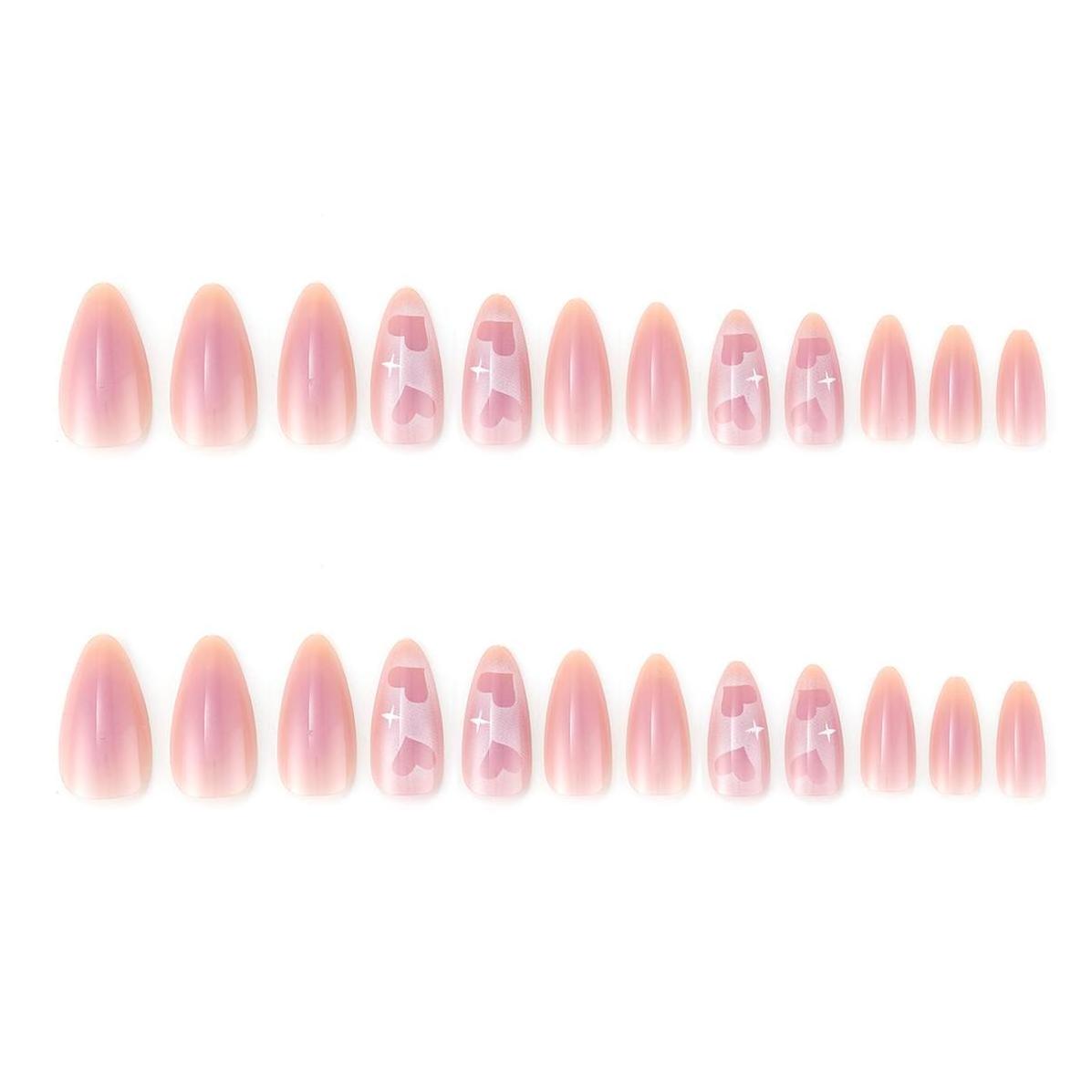 Ladybird Artificial Fingernails New Arrivals Medium Length Luxury Coffin Nails Long Fake Nails - Clear Acrylic Nail