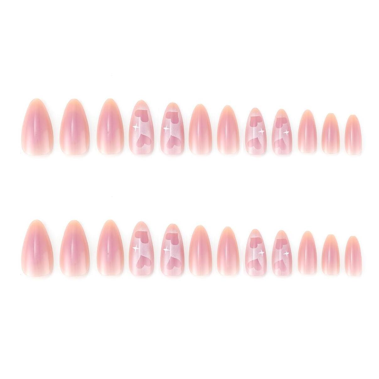 Ladybird Artificial Fingernails New Arrivals Medium Length Luxury Coffin Nails Long Fake Nails - Clear Acrylic Nail