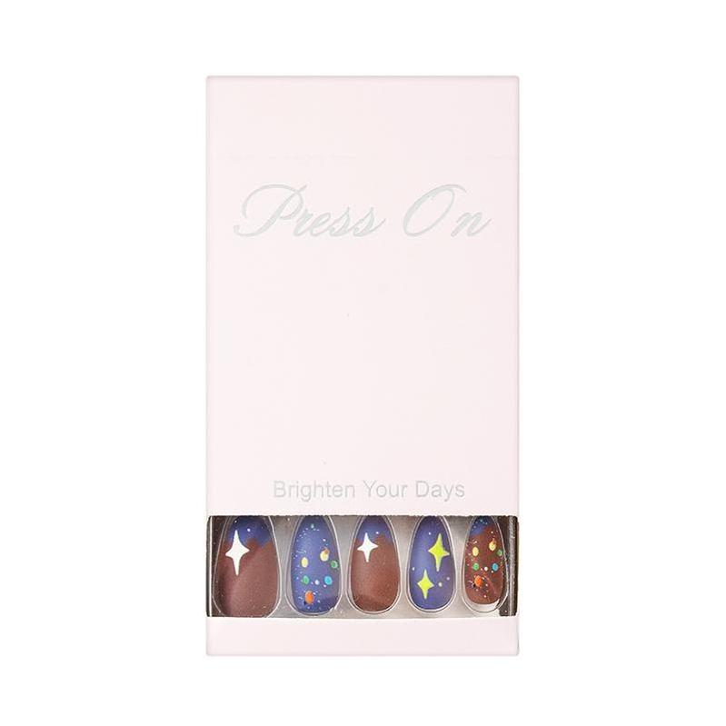 Ladybird Fake Nail Art Kit French Tips Private Label Wholesale Square Design Toe Accessories Press On Nails 24Pcs