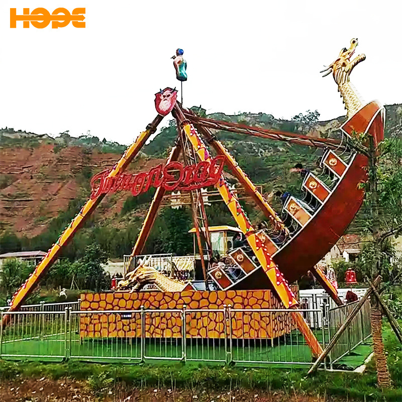 Fairground Big Playground Factory Supplier Sea Dragon Pirate boat Galleon Amusement Park Swing Rides Set Crazy Pirate Ship Rides