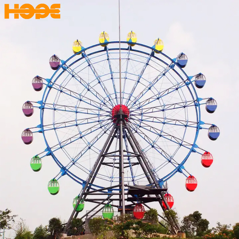 Zhengzhou modern hot sale manufacture 42 meters carnival gondola type amusement park rides 112 persons ferris wheel for sale