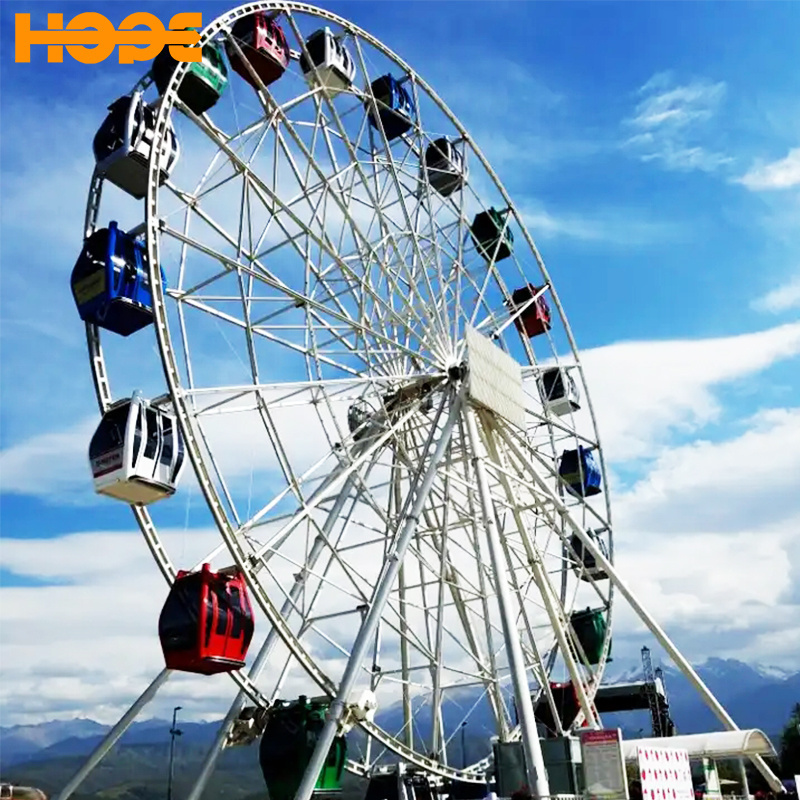 Zhengzhou modern hot sale manufacture 42 meters carnival gondola type amusement park rides 112 persons ferris wheel for sale