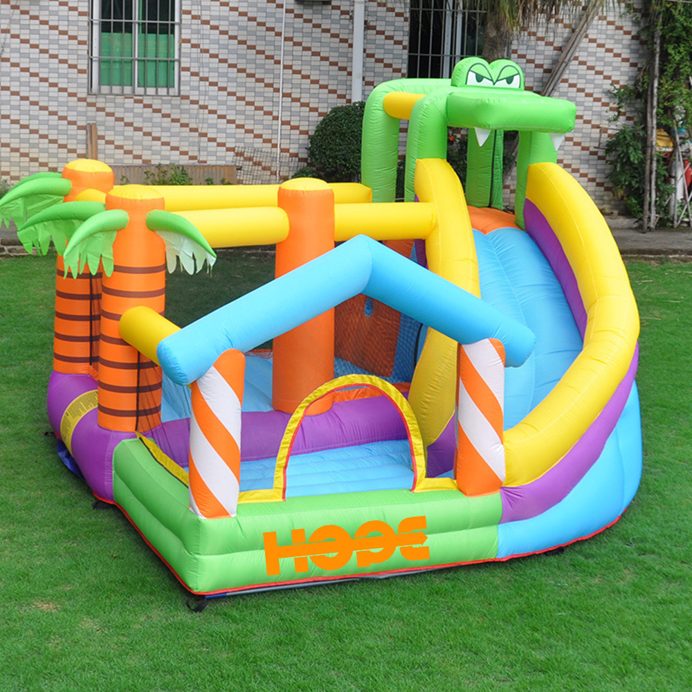 Park inflatable mighty kids swimming water pool alligator slides crocodile bouncy castle  bounce house with slide