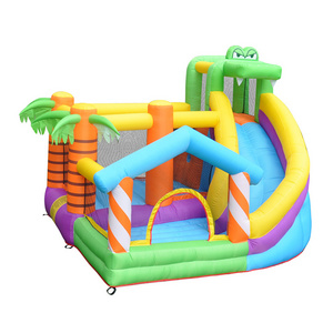 Park inflatable mighty kids swimming water pool alligator slides crocodile bouncy castle  bounce house with slide