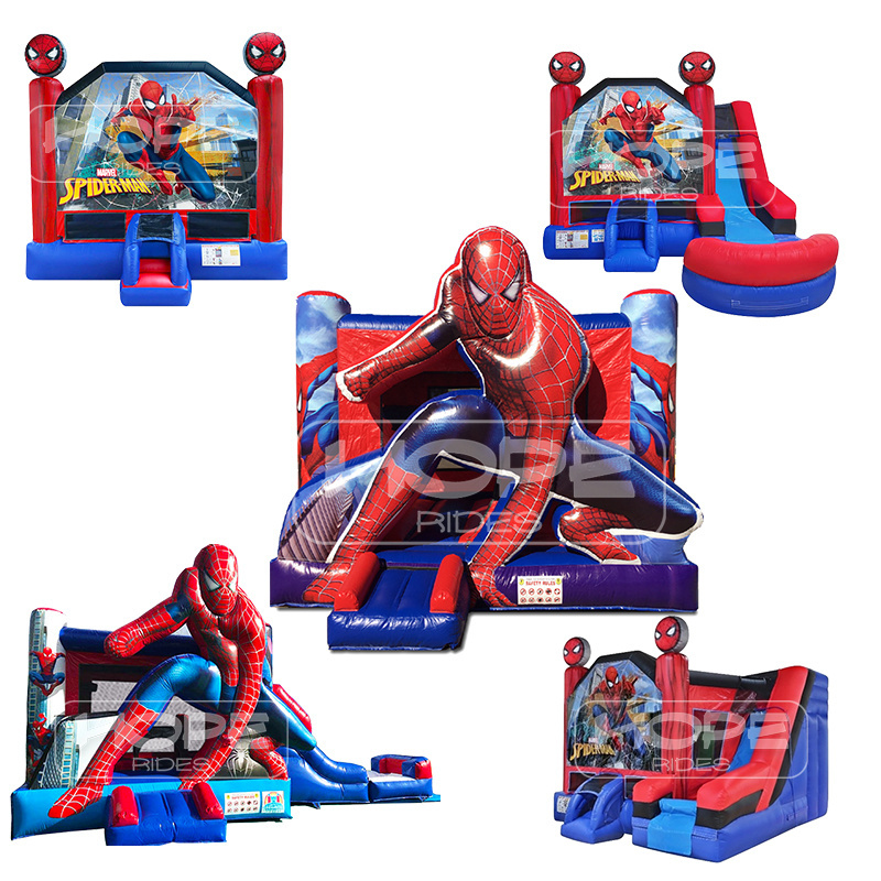 PVC made commercial party use jumping bouncy castle slide combo blackpanther inflatable bounce house black panther for party