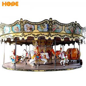 Luxury fairground adult playground equipment popular amusement park antique large merry go round carousel horse ride for sale