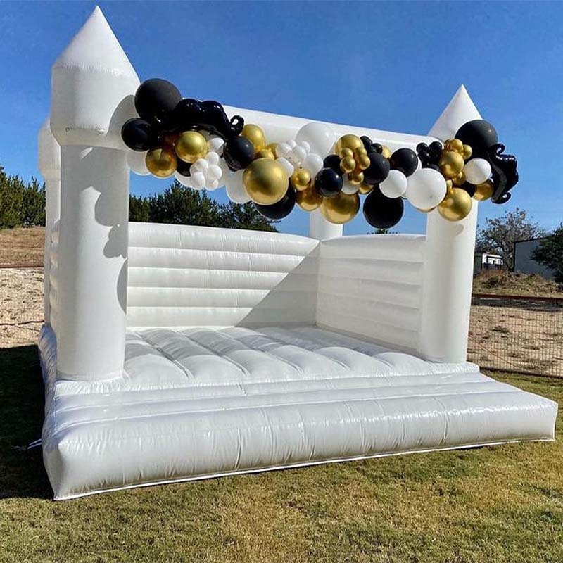 Toddler jumper natural one color party rental 13'x13' adults all white wedding bounce house with balloons ball pit inflatable