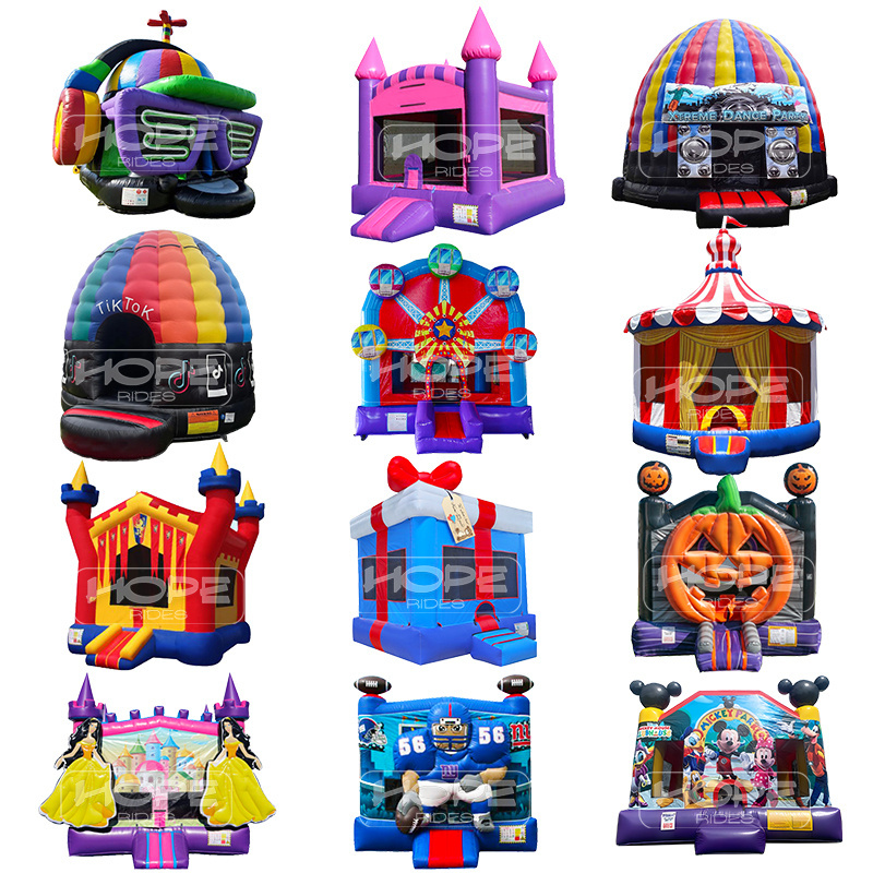 Retro themed party inflatable bouncy castle commercial bouncer dance PVC inflatable boom box bounce house for party rental