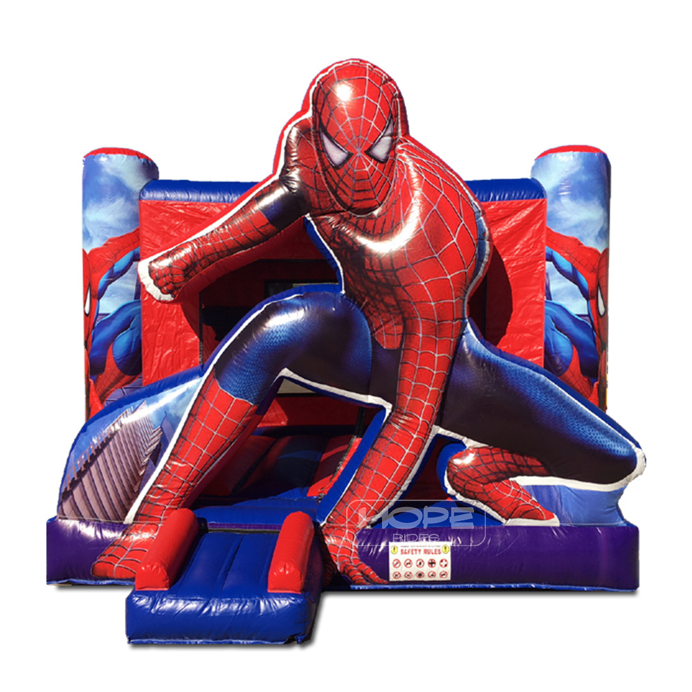 Commercial PVC children party spiderman jumping castle spider man bouncer inflatable spider-man bounce house for kids