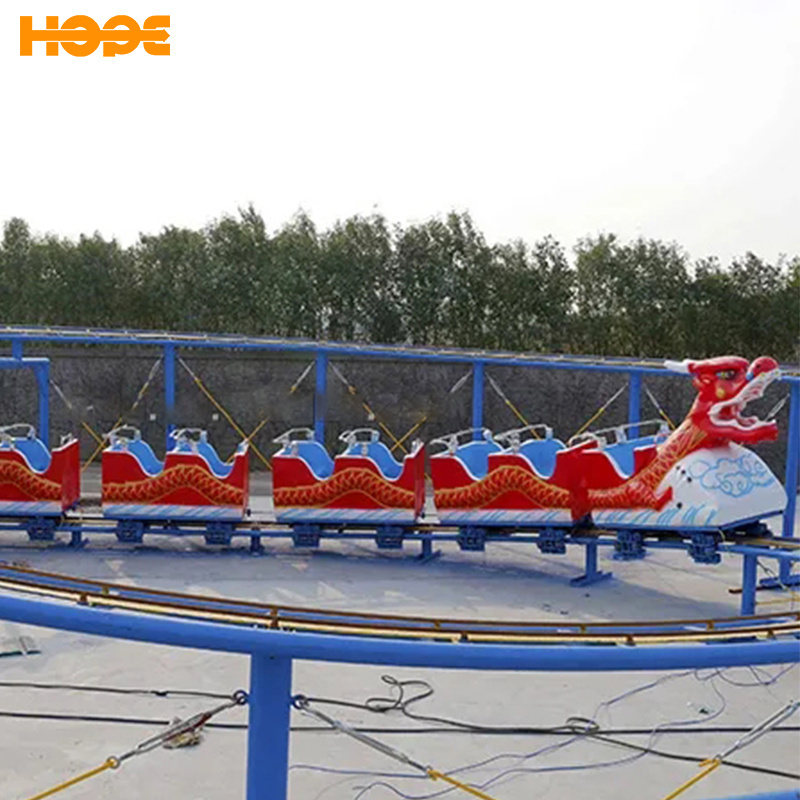 Outdoor Carnival Playground Mini Kiddie Amusement Park Rides Equipment Cheapest Price Sliding Dragon Roller Coaster for Sale