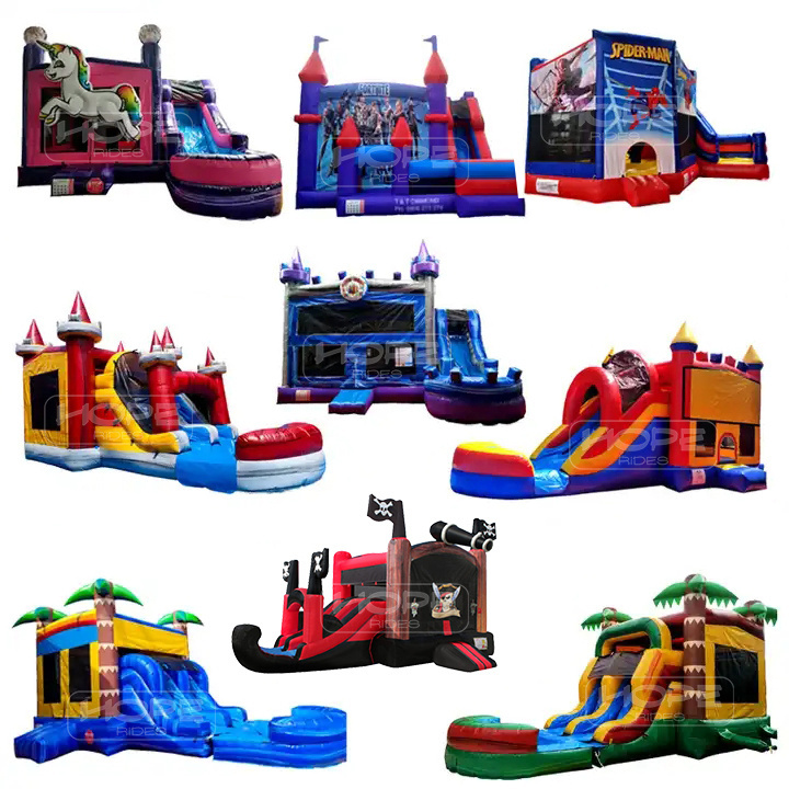 Holiday season party jumper events bouncy castle Santa Claus christmas inflatable bounce house for kids package