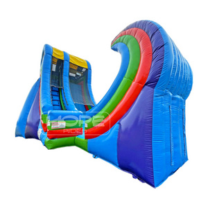 Party rental business stimulating adult waterslide inverted half pipe inflatable water slide for adults