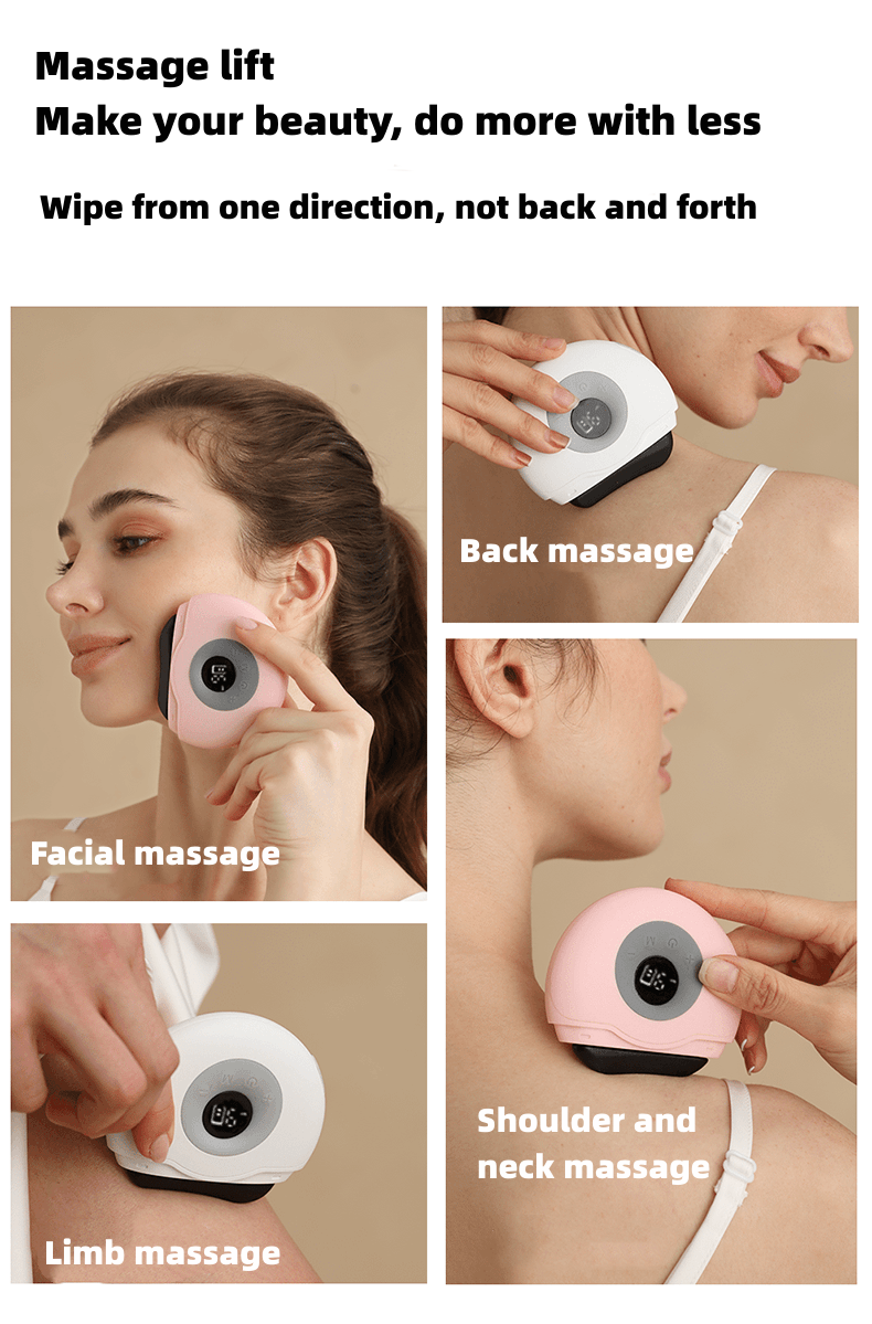 Custom Intelligent Facial Beauty Massager Stone Needle Scrapping Board Constant Temperature Hot Compress Shaving Neck Shoulder