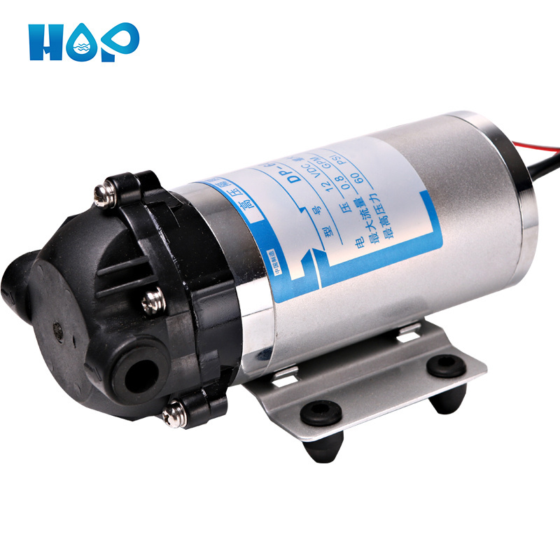 HOP 12V 24V 75GPD self priming mini RO water diaphragm booster pump membrane pressure pump