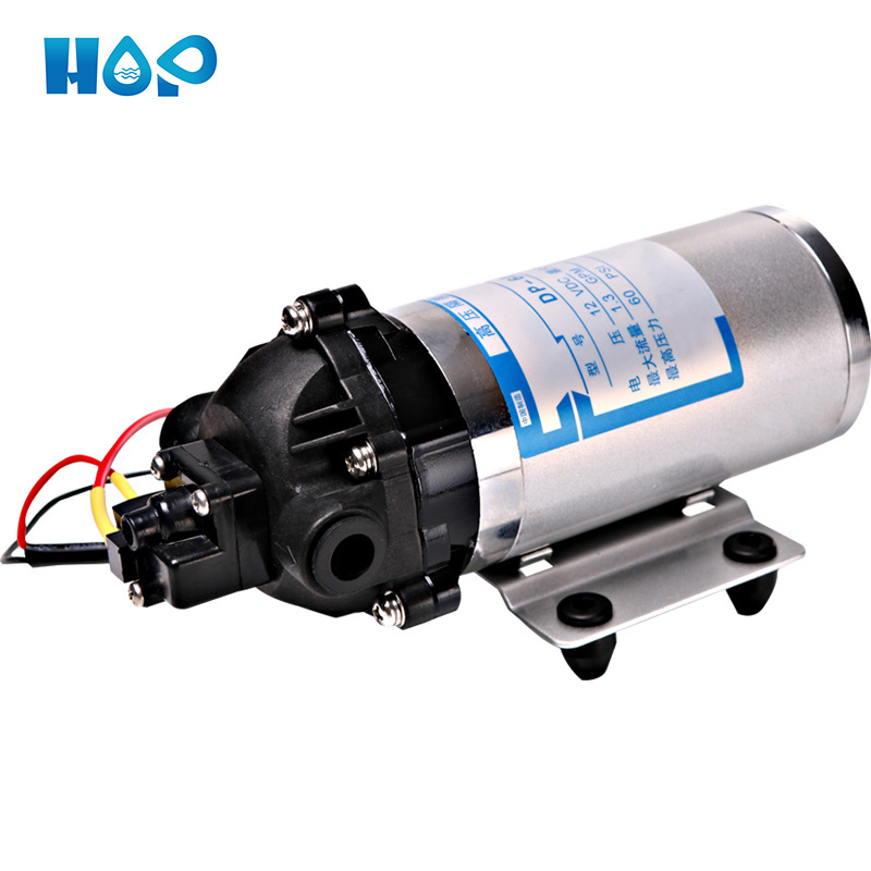 HOP 12V 24V 75GPD self priming mini RO water diaphragm booster pump membrane pressure pump