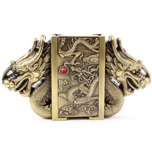 40mm dragon head logo lighter western belt buckles,firelighter western belt buckles