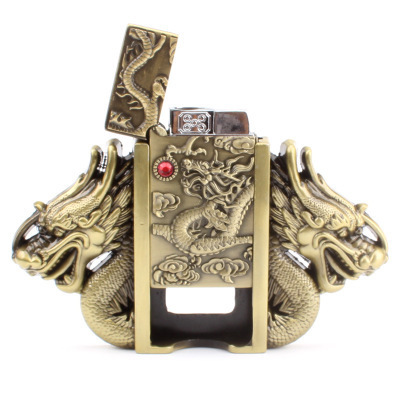 40mm dragon head logo lighter western belt buckles,firelighter western belt buckles