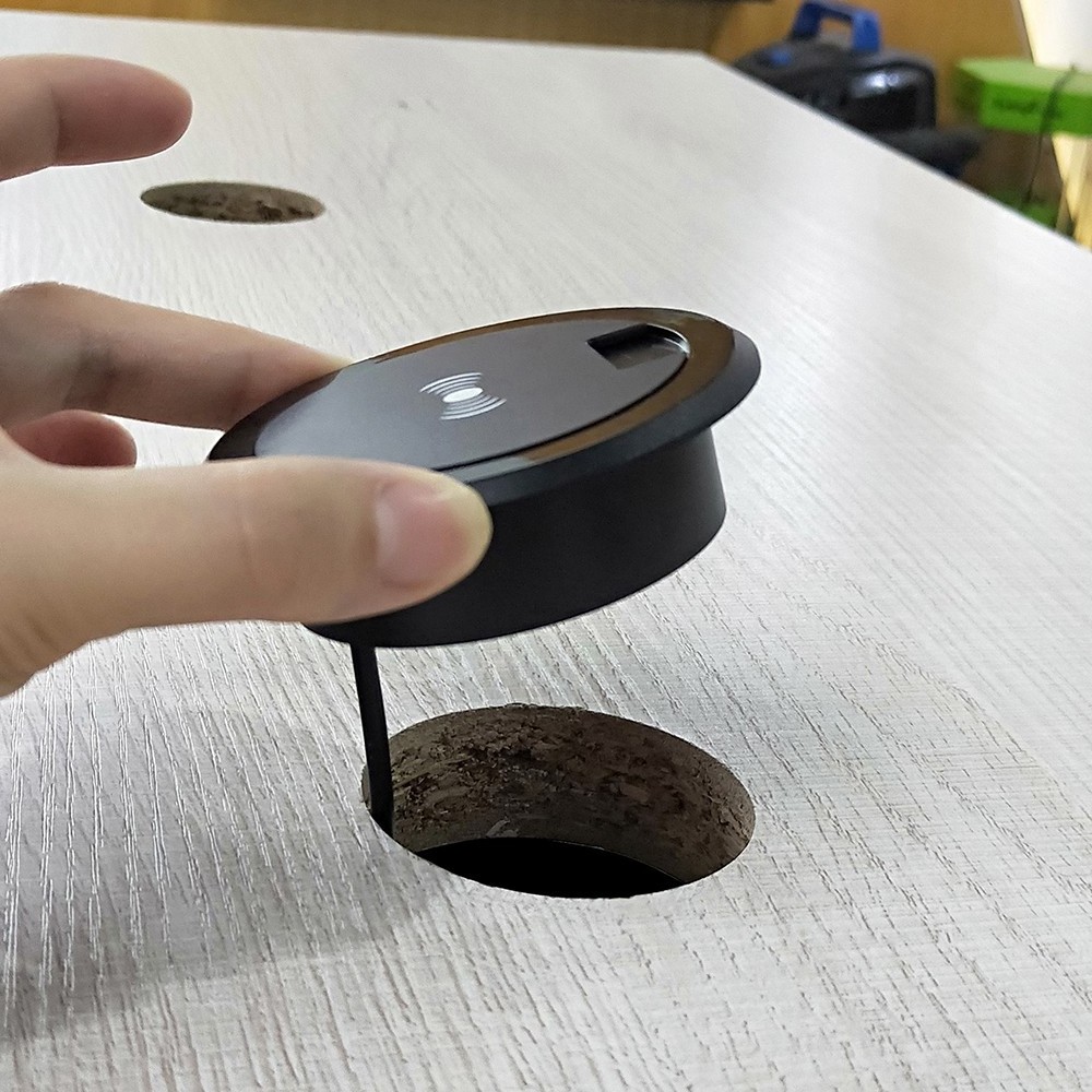 New electrical products 2023 Qi wireless charger portable embedded for home furniture table office equipment 2 in 1 gadgets CE