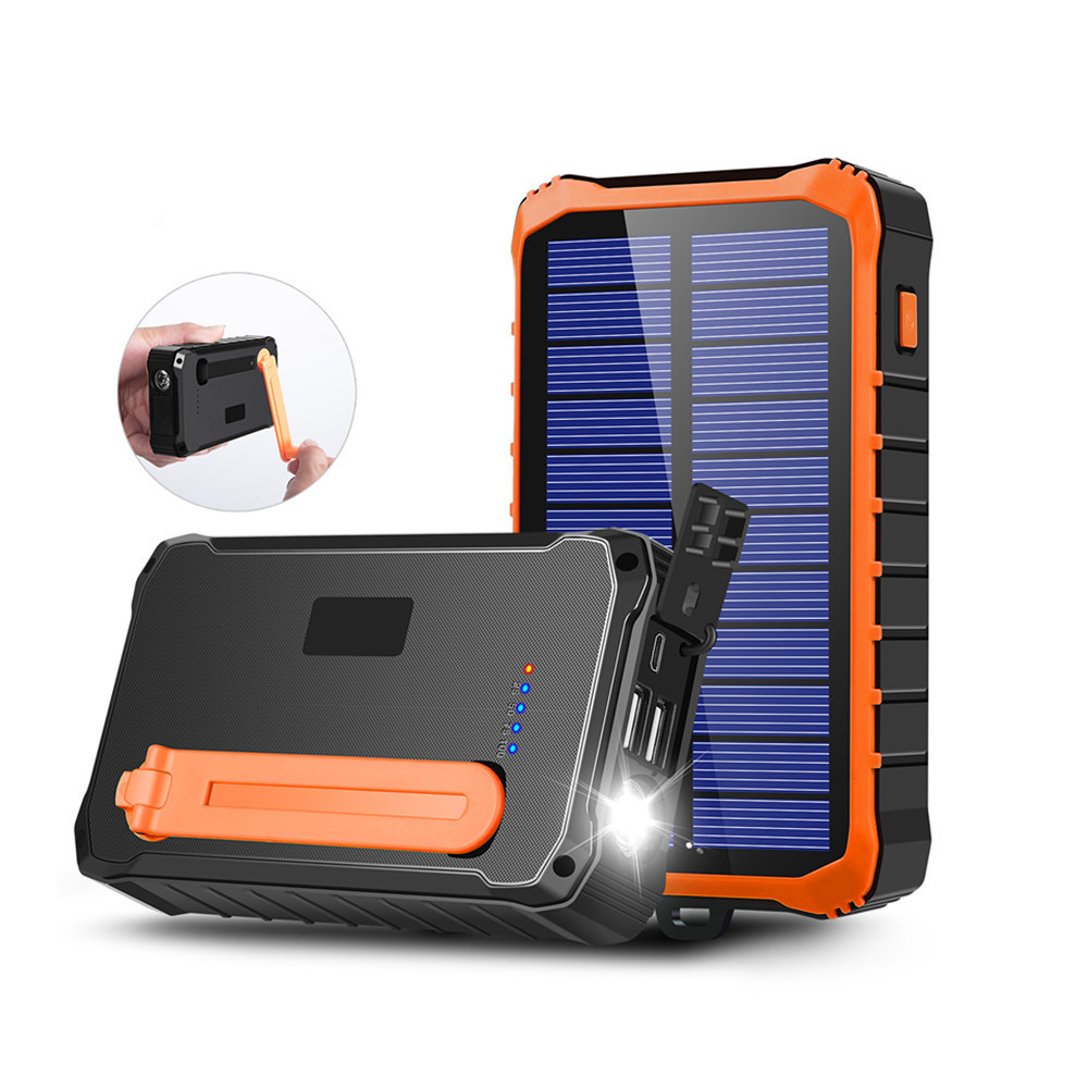 New arrival solar powered portable power bank 10000mAh hand crank mobile charger emergency crank generator