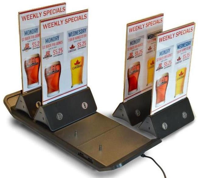 Best advertisement power bank coffee shop hotel menu holder mobile power bank