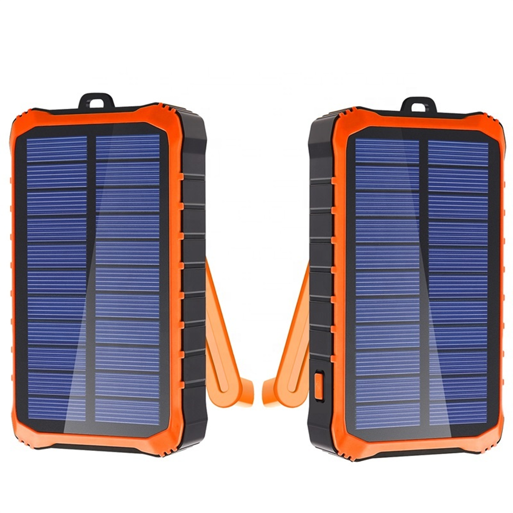 Wholesale solar power bank  12000 mah hand crank  camping solar power bank portable