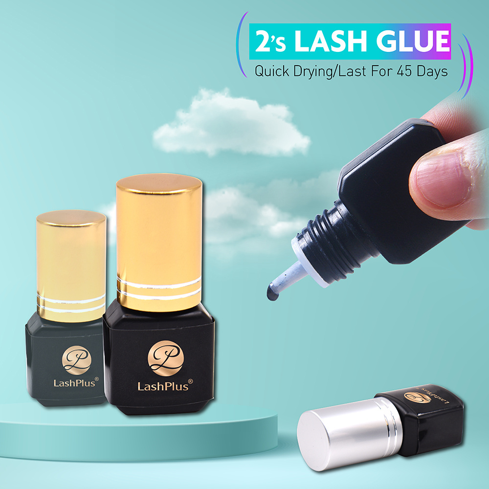 Non toxic individual polyacrylate lash glue for eyelash extensions glue latex free eyelash glue custom logo