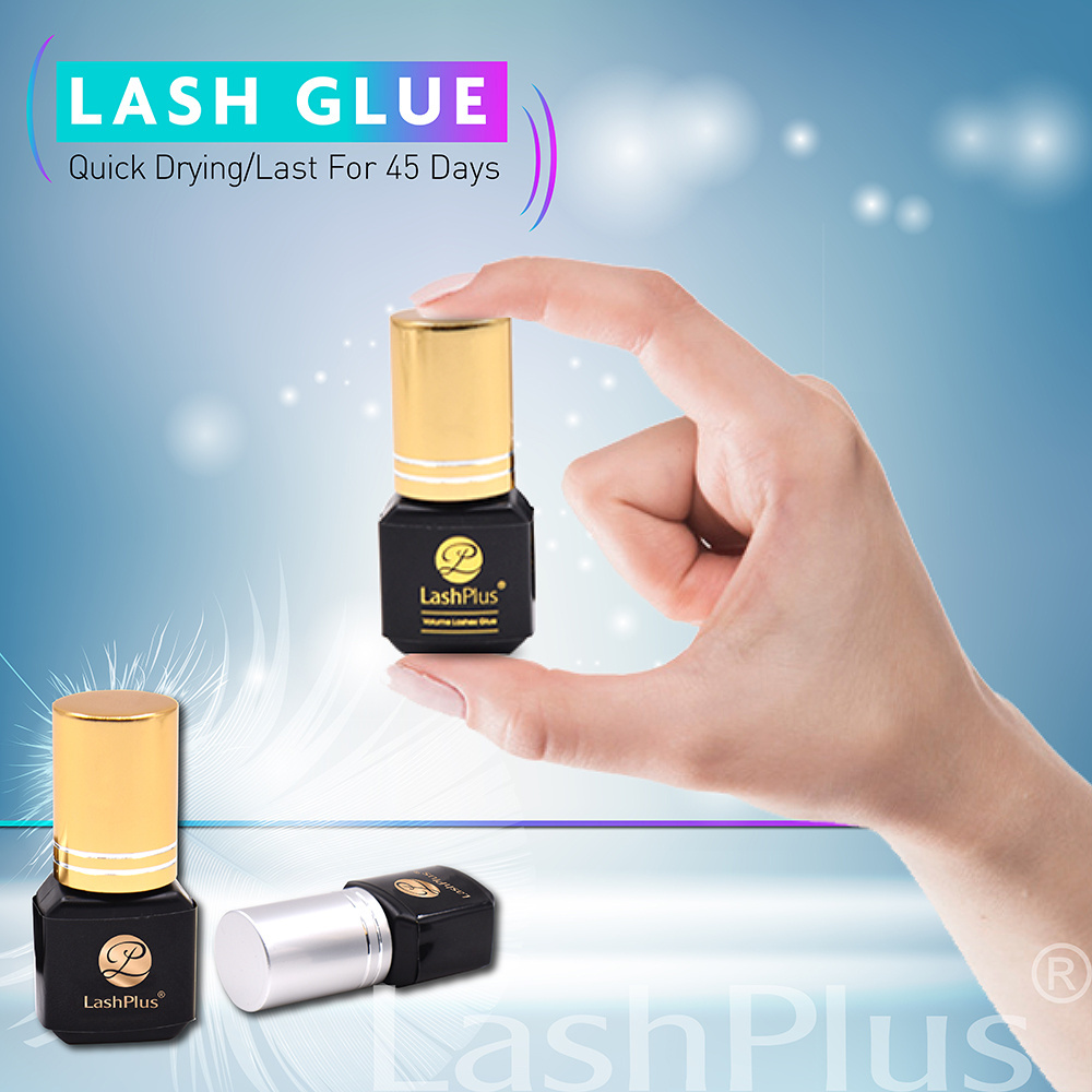 LashPlus Custom logo Low Humidity Professional 0.5-1 sec Fast Drying Eyelash Extension Adhesive Waterproof Eye Lash Glue