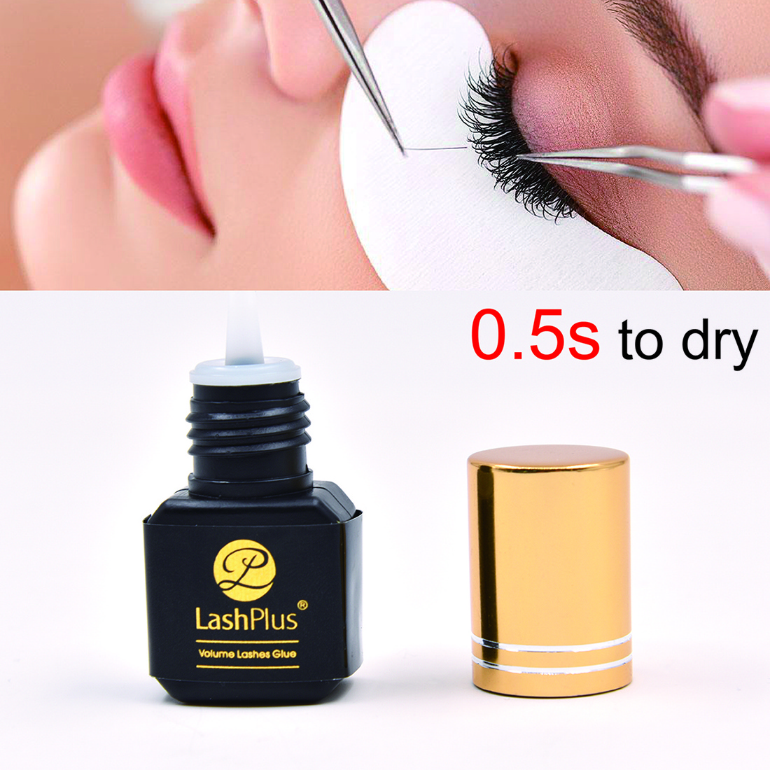 LashPlus Adhesive Lace Glue Waterproof Private Label 5ml 0.5-3s Super Glue Eyelash Extension Glue