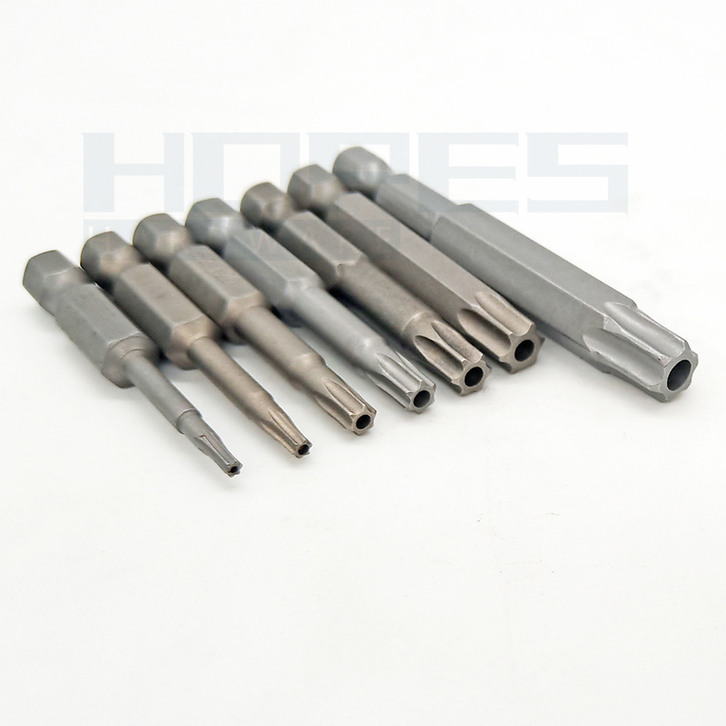 S2 alloy T5 T6 T7 T8 T9 T10 T15 T20 T25 T27 T30 T35 T40 Torx screwdriver bits with 1/4 inch hex shank Length 50-200mm