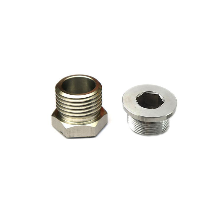 Pipe Screw plug fitting Bolt insert PT NPT thread with cheese head Hex socket blind hole custom service