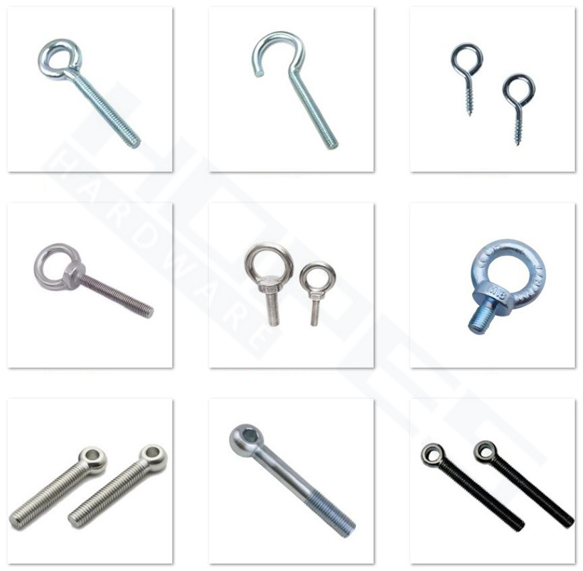 DIN444 Stainless steel A2 A4 SUS304 316 Lifting Eye bolts screw M5 M6 M8 M10 M12 M16 M20 M24 M27 M30 M33 M36 M39 custom