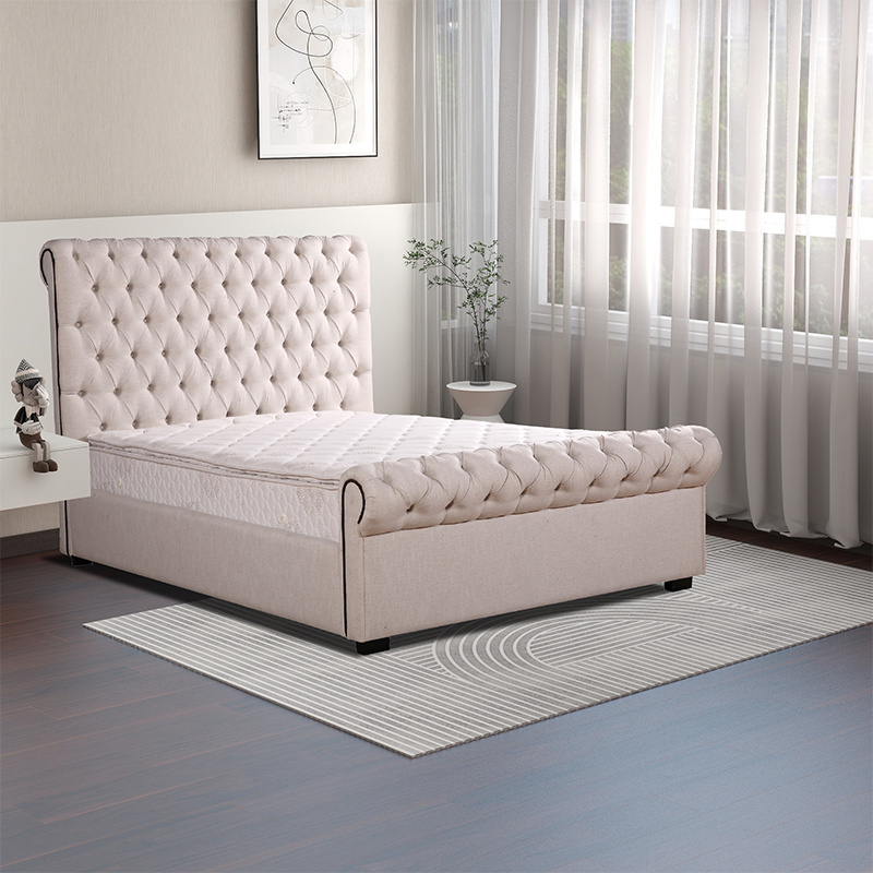 modern full queen king size stainless steel MDF bed frame