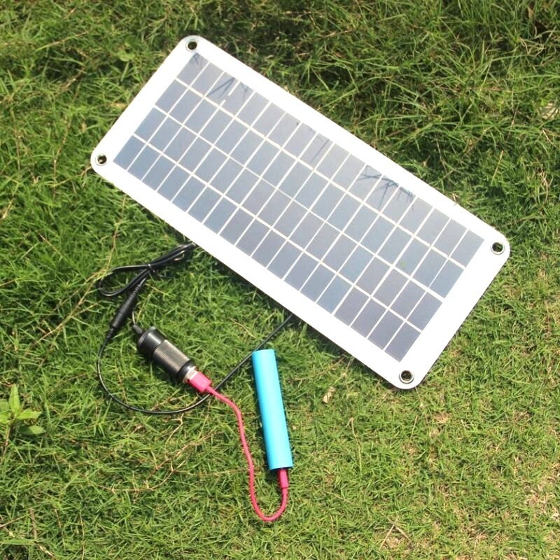 Semi-flexible 18V/5V 10.5W Portable Solar Panel Charger For 12V Car Boat Motor Battery Charger+USB Charger mobile phone