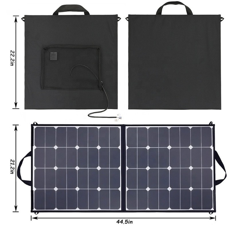 Shenzhen High Efficiency Sunpower Outdoor Portable 100W Foldable Solar Panel Carry Bag