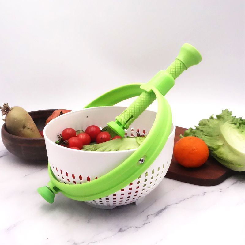 Kitchen Gadgets Large Salad Strainer Spinner Manual Fruit And Vegetables Lettuce Salad Spinner Colander